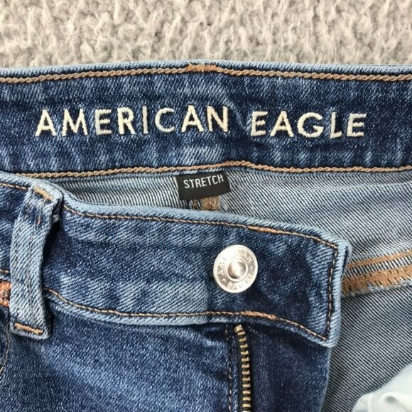 AMERICAN EAGLE Womens Size 00 SHORT Mom Jean Medium Wash Stretch High Rise Jeans - Picture 6 of 16